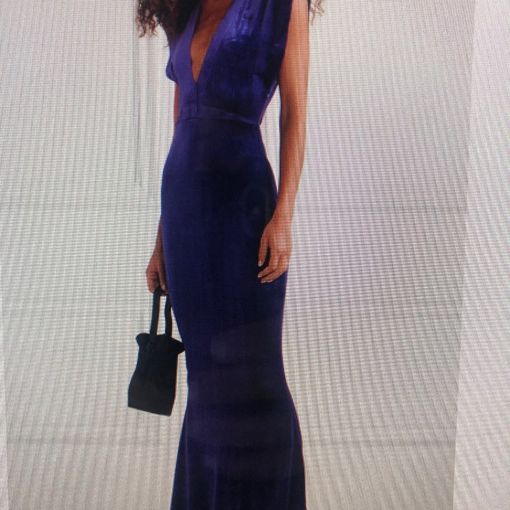 Norma Kamali Deep Purple Velvet Gown $112 FIRM!!!!